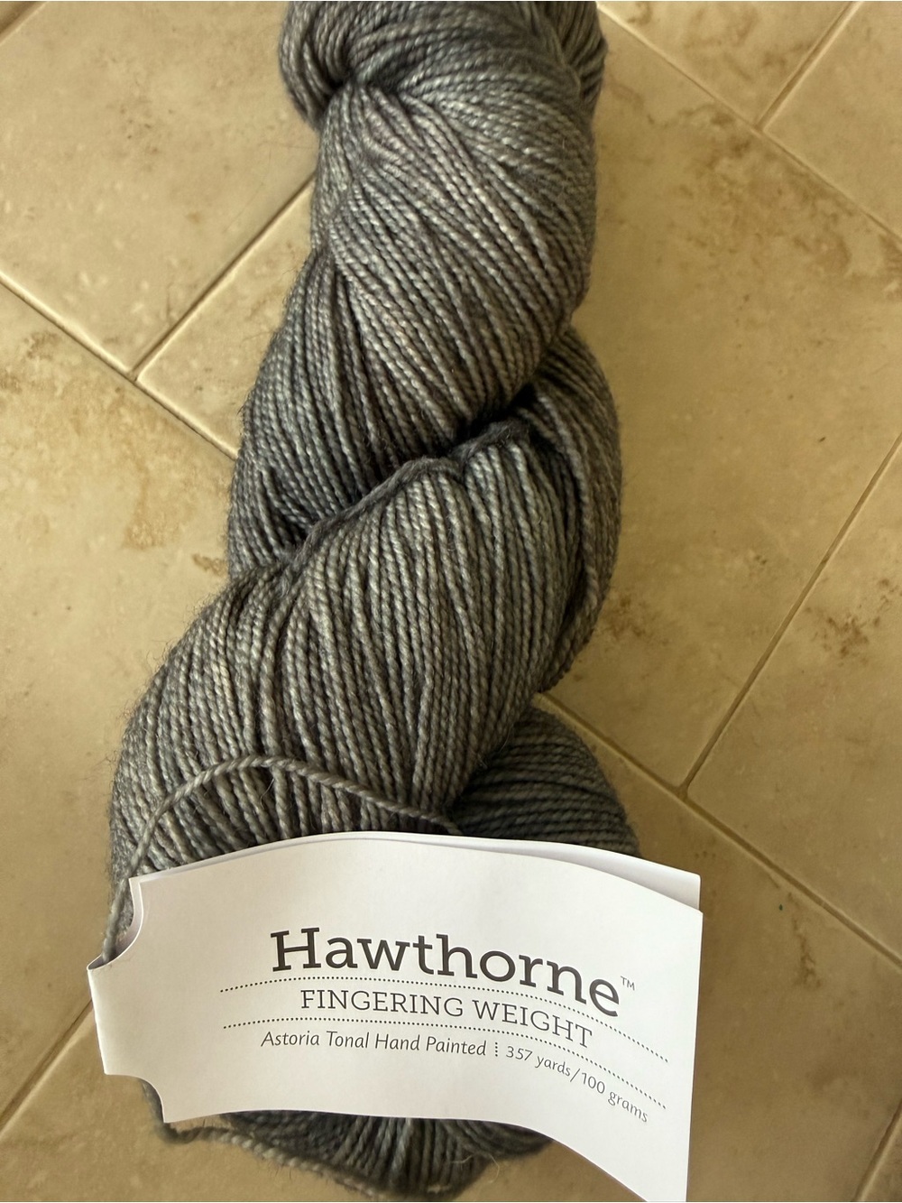 Hawthorne Fingering Weight Yarn — Heathered Gray - Astoria